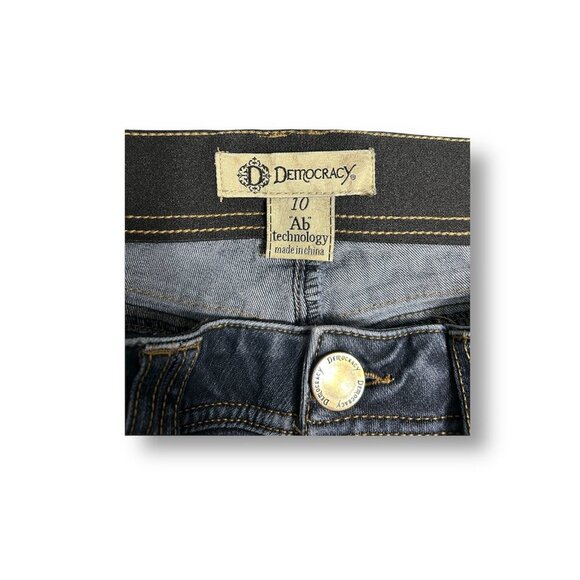 Democracy 10 Blue Ab Technology Jeans Mid Rise Straight Stretch Denim Comfort - Picture 7 of 9